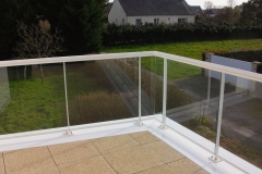 Garde corps balcon blanc