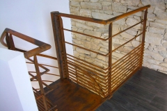 Garde corps intérieur et rampe finition rouille